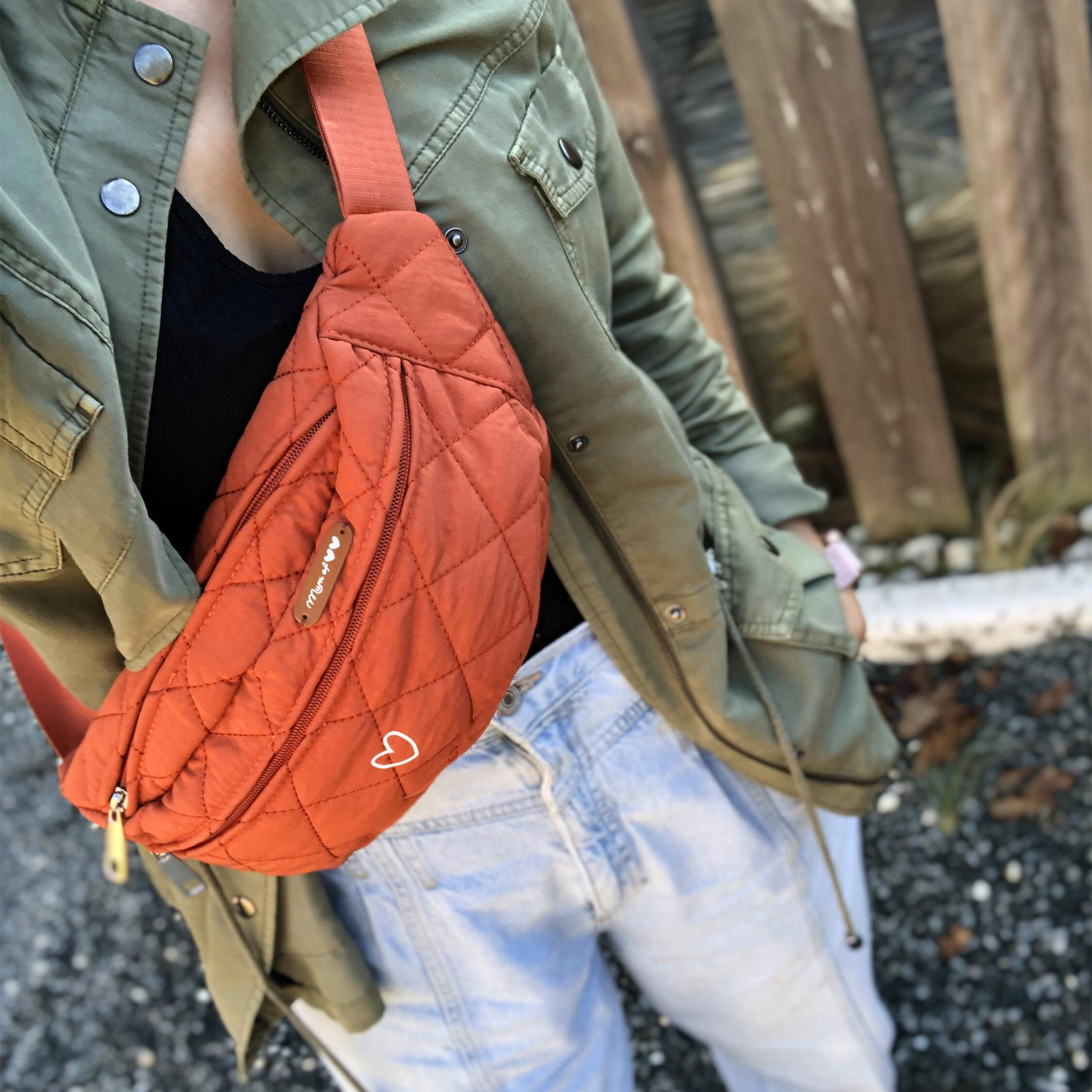 banane quadrillée terracotta coeur prénom