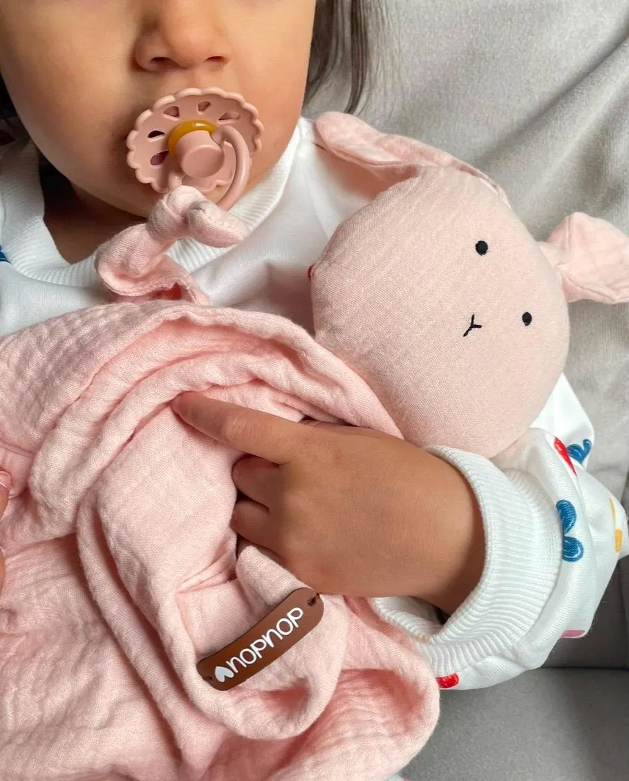 doudou lange gaze de coton avec personnalisation