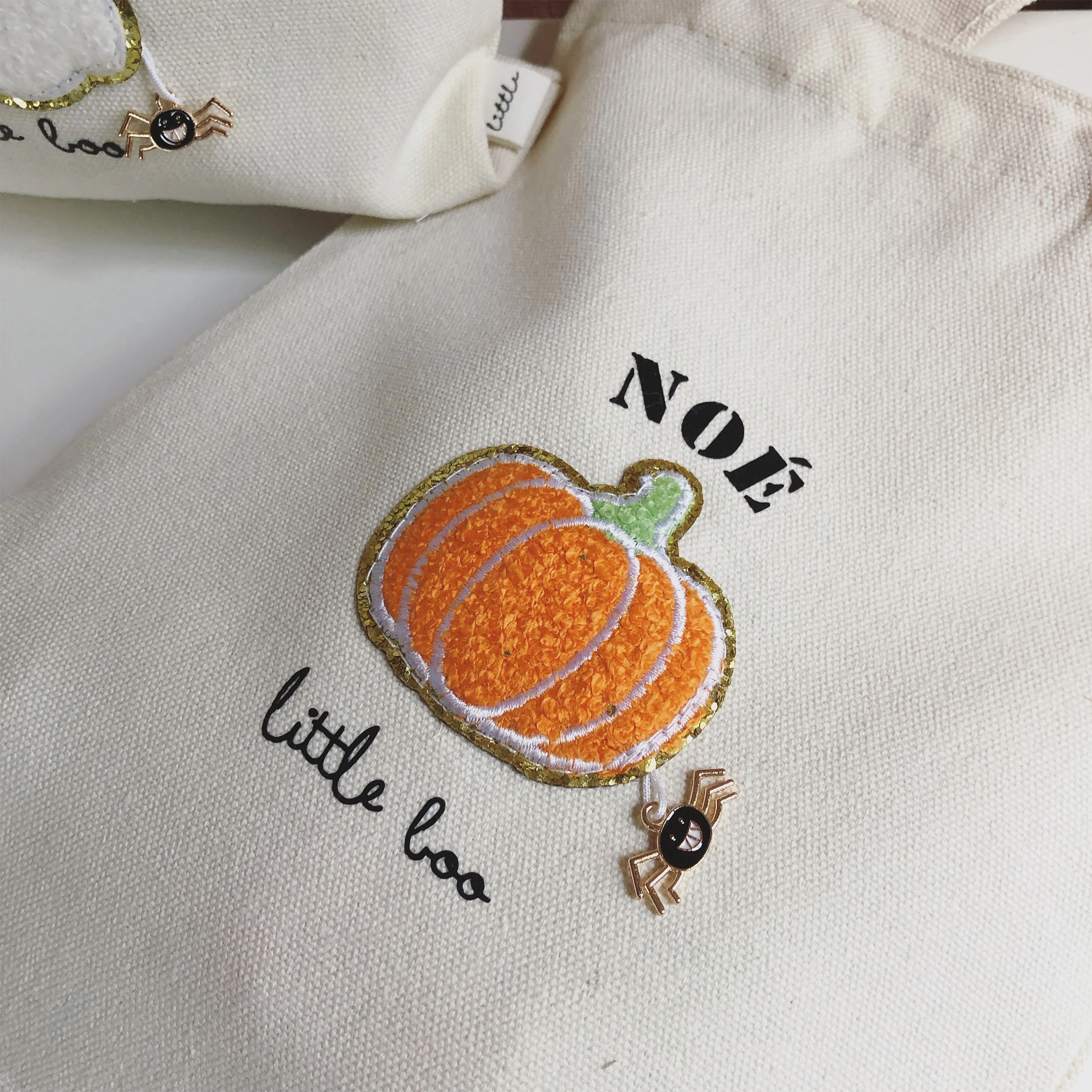 sac à bonbons citrouille araignée