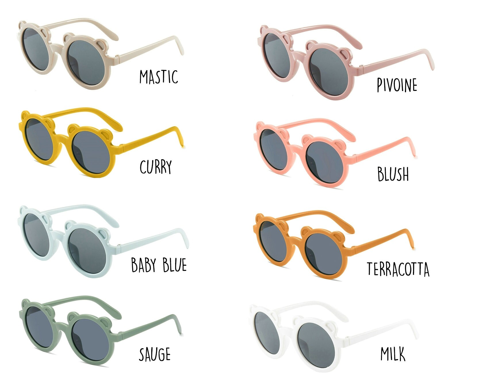 couleurs lunettes oourson