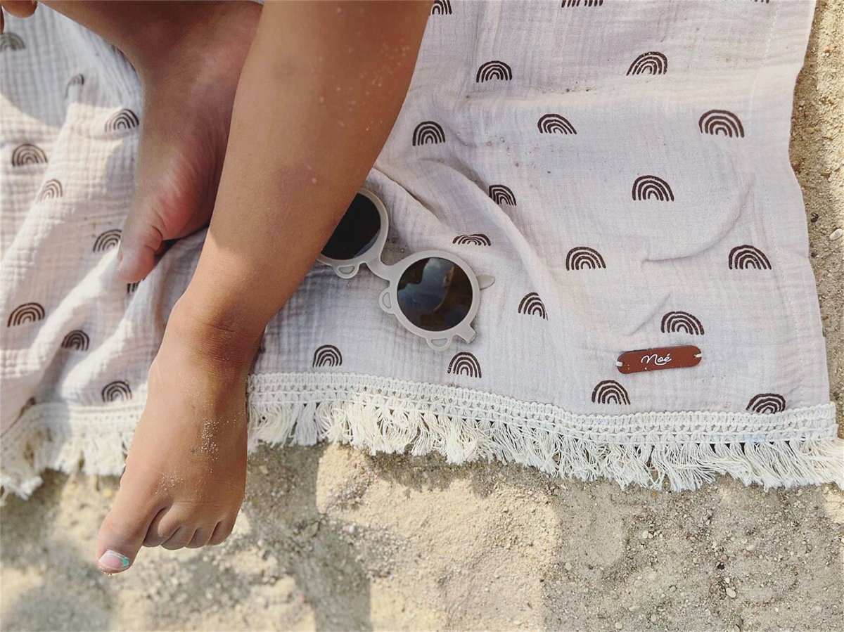 serviette double gaze pour lété avec personnalisation