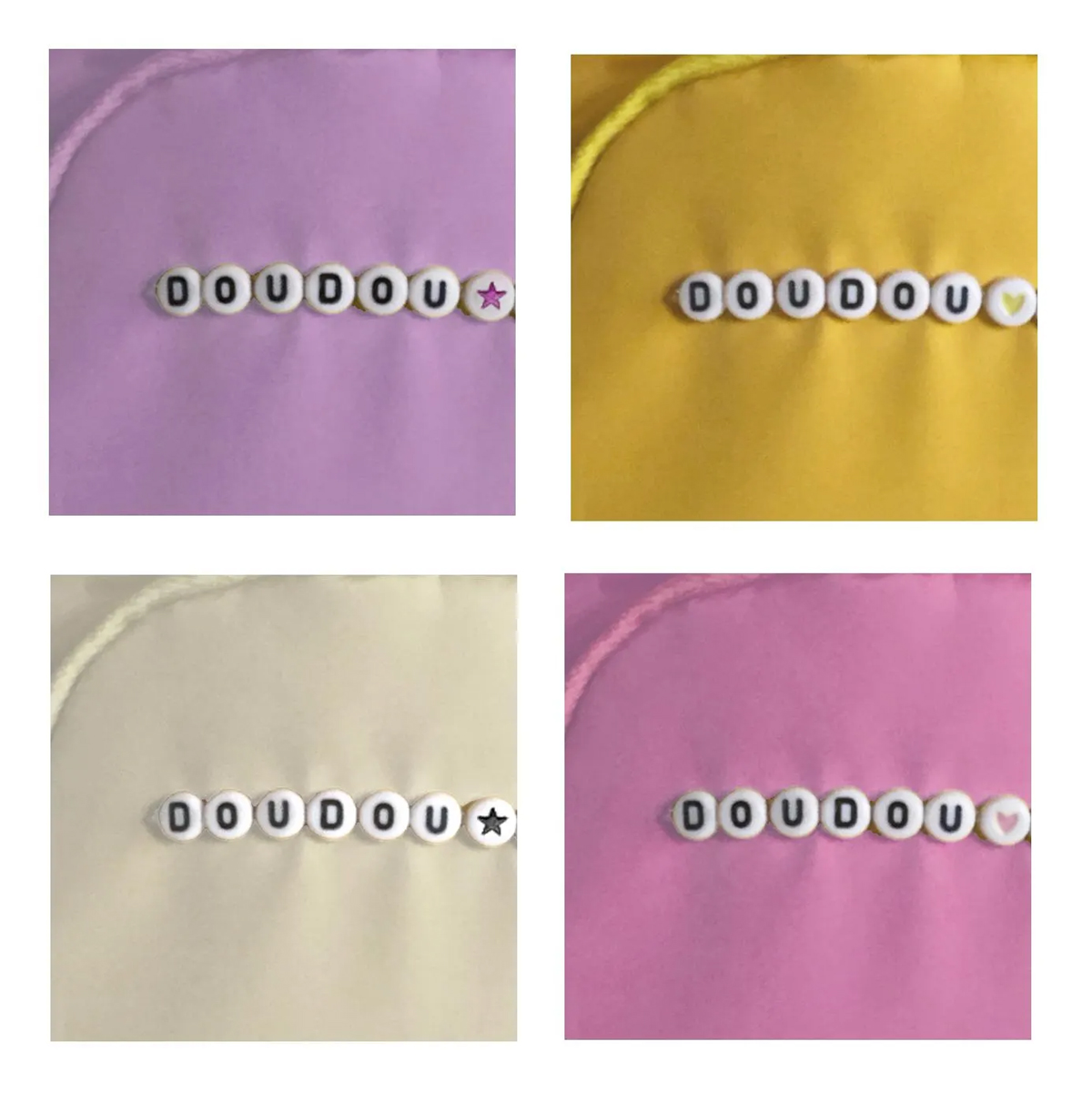 idées personnalisation texte perle sur sac maison little