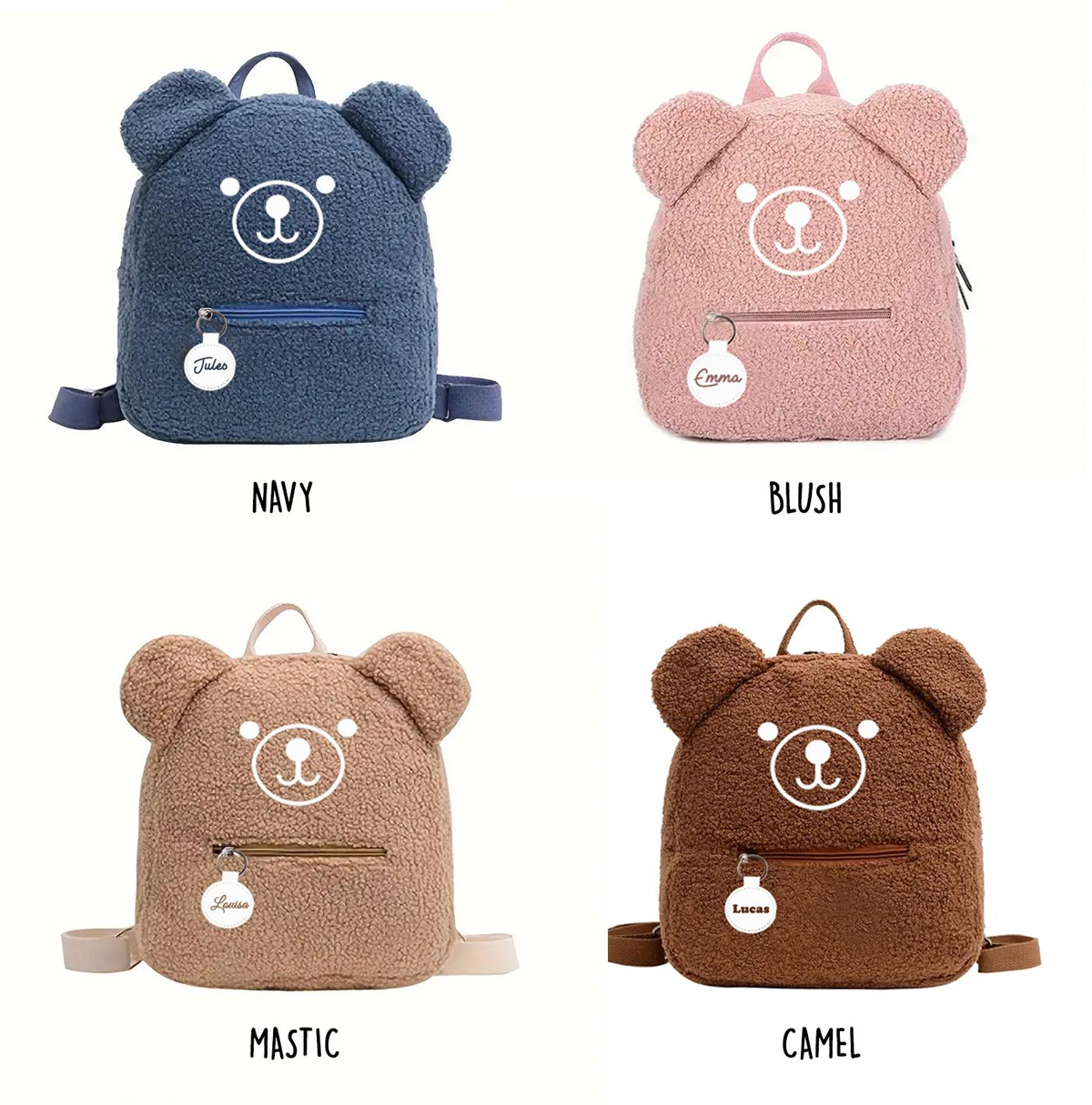 couleurs sac à dos nounours maison little