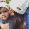 lot de 2 bonnet maman et bebe avec prénom ou texte personnalisé
