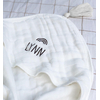 cape de bain double gaze capuche pompon personnalise