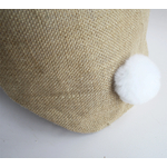 panier seau en toile avec pompon queue de lapin