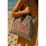 sac cabas bord de mer inscription rose mère veilleuse