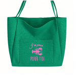 grand-cabas-plage-sangle-epaule-vert-poche-plaquee-homard-rose-fluo