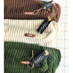 3 bananes en velours personnalisables marron, kaki, crème