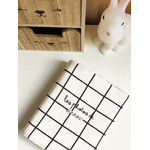 livre photo souvenir cadeau naissance tissu à carreaux