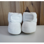 chaussons-bebe-blanc-scratch-velours-chaud-hiver-mixte