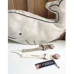 attache tetine beige ecru personnalisé