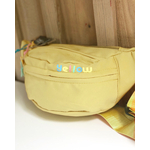 sac bandoulière jaune pastel mot personnalisable