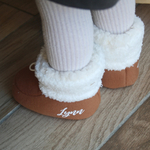 bottes bébé chaussons doux fourrure mouton