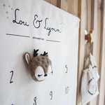 calendrier de l'avent déco de Noël avec prénom et sac cadeau personnalisé