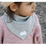 bavoir bébé gaufré nuage gris blanc