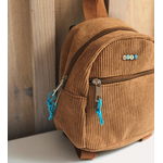 cartable maternelle velours camel bleu prenom perles