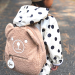 sac à dos oreilles d'ourson avec porte clef personnalisé prénom