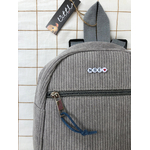sac velours gris prénom nooir et blanc coeur rouge