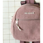 petit cartable rose et blanc doré personnalisable