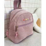 sac à dos rose poudré perles prénom fille