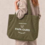 sac-cabas-personnalise-papa-ours-vert-kaki-prenoms-enfants