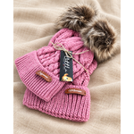 bonnets-lainage-rose-maman-bébé-personnalisable