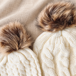 deux bonnet enfant papa maman personnalisés