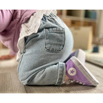 chaussons bébé violet parme personnalisés3
