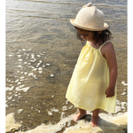petite robe légère bébé et enfant jaune citronnade