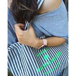 sac épaule marin texte vacances vert fluo