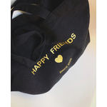 sac shopping noir texte doré