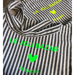 grand sac dété personnalisé prénom fluo