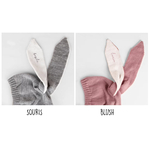bonnet gris ou rose oreilles lapin prénom