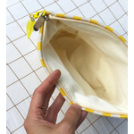 grande trousse doublée coton jaune citron
