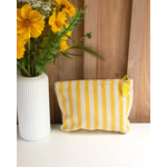 pochette rayures citron