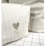 trousse de voyage blanc doré personnalisé