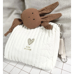 trousse de toilette doré et blanche