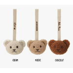 couleurs attache tetine ours blanc beige et marron