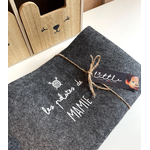 panier rangement feutre pliable texte