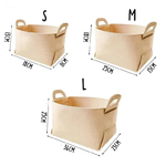 tailles dimensions panier feutre