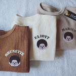 pull enfant printemps prenom ecusson kiki