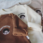 sweat kiki marron creme beige