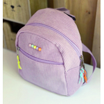 sac a dos velours prenom coloré