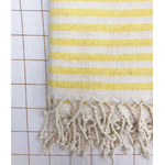 drap de plage personnalisable rayures jaune
