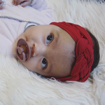 headband rouge cerise en lycra doux bébé