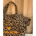 sac été orange fluo avec motif léopard