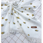 serviette pour lété citrons et prénom simili cuir+