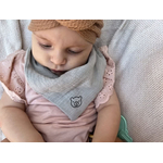 cadeau naissance personnalisé bavoir gris ourson