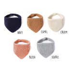 bavoir eponge marine camel blanc rose et gris chiné